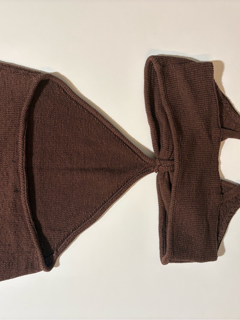 Babyboo Maxi Dress Knit Cutout Sz L Vacation Bodycon Brown - Picture 6 of 8